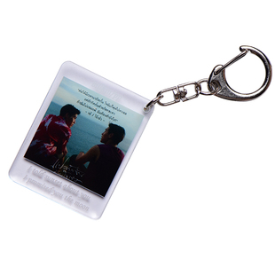 BKPP billkin亚克力钥匙扣书包情侣照片挂饰定制纪念挂件节日礼物