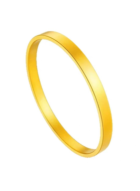 999足金包银手镯四方黄金镯子女