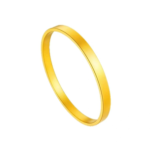 古法999足金包银手镯女黄金四方如意来财镯子实心手环礼物送女友