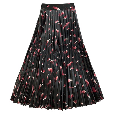 29819-高货垂坠风琴百褶半身裙