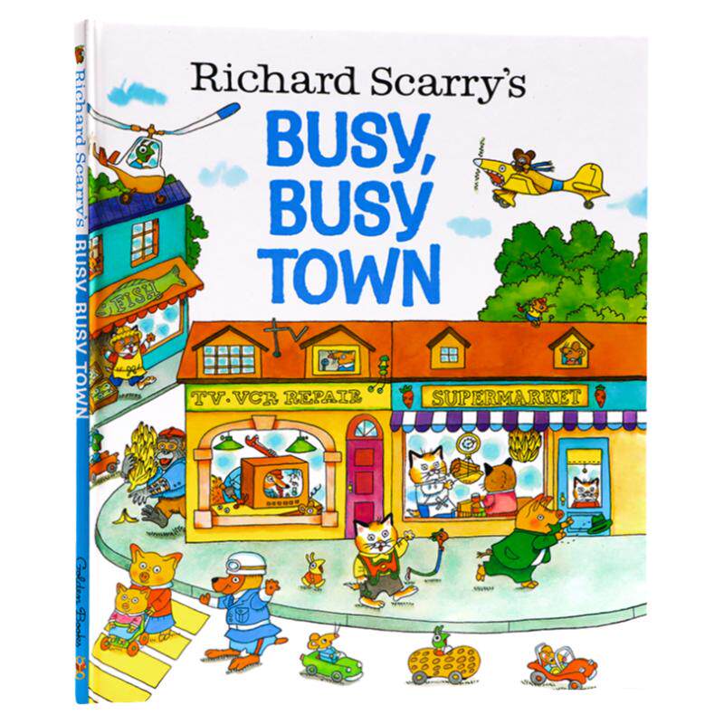 忙忙碌碌镇 Richard Scarry's Busy, Busy Town 英文原版绘本 理查德斯凯瑞金色童书系列 精装 大开本Richard Scarry