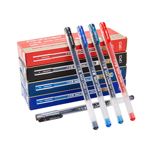 爱好中性笔大容量高颜值速干刷题0.35mm笔芯碳素笔办公针管型8763