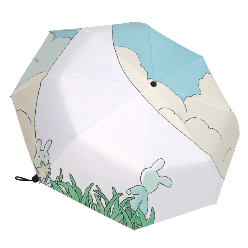 可爱黑胶防晒防紫外线晴雨两用伞
