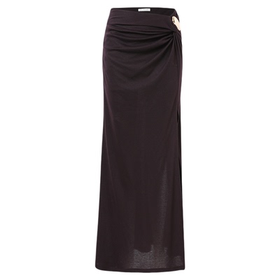 【慎婕同款】CNLEEWEI 26早春新款可卸金属扣扭结开叉针织半裙