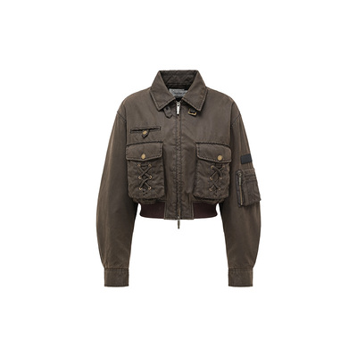 FengChenWang水洗色短款夹克