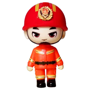 消防员公仔车载摆件人偶手办模型蛋糕装饰玩偶送消防员的纪念礼物