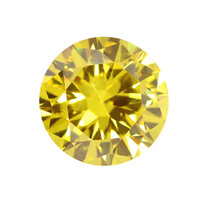 小圆形金黄色彩色锆石CZ裸石 超闪尖底奇美甲手表散钻 0.8~2.9mm