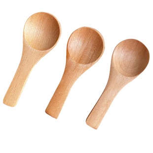 复古盐勺子厨房调料勺咖啡粉勺家用迷你小调羹木头儿童小勺子饭勺