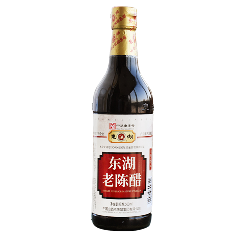 东湖出口老陈醋6度酸500ml*4瓶装纯粮酿造凉拌 山西特产老陈醋