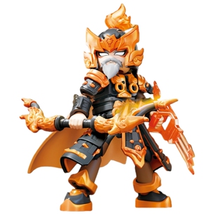 布鲁可积木三国黄忠英雄无限圣铠战斗服法相布鲁克积木人男孩玩具