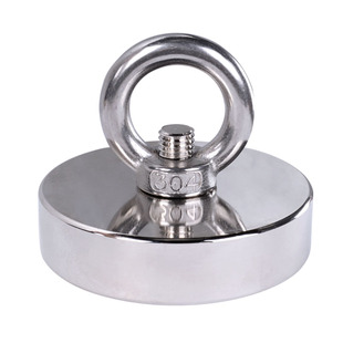 圆形D60*20孔10mm大块吸铁石稀土磁铁钕铁硼打捞强力磁铁带孔磁石