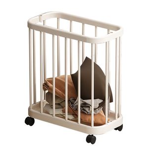 家用脏衣篮防水浴室瑜伽垫健身器材收纳筐大容量窄缝脏衣篓带轮子