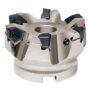 快进给铣刀盘MFWN90度数控平面铣床飞刀盘WNMU080608双面六角刀片