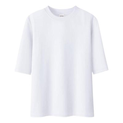 白色半高领t恤大码夏装