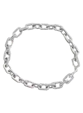 JollyMolly小众设计师网红女纯银生日礼物百搭个性夏季链条手链