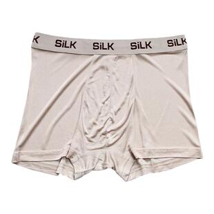 高档桑蚕丝男士真丝内裤 中腰运动型平角裤 舒适宽松透气短裤男