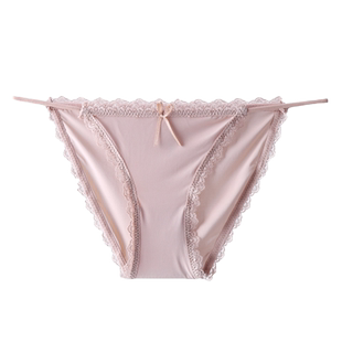 性感火辣内裤女夏季薄款冰丝无痕低腰蕾丝边细带新款情调丁字三角
