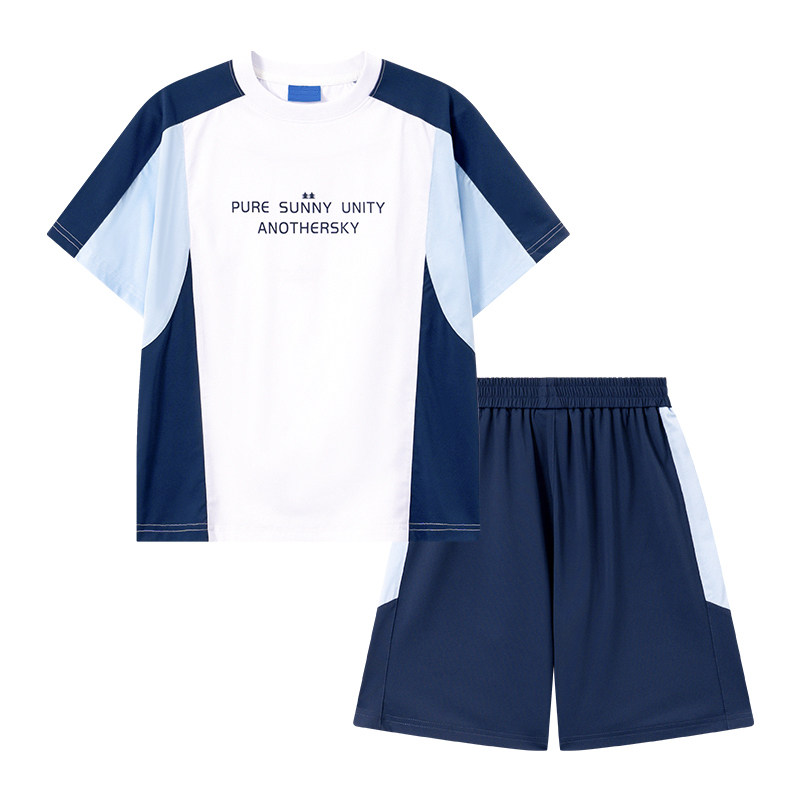 男童夏季速干运动短袖队服套装