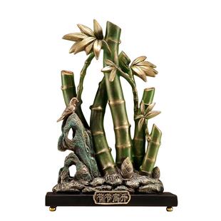 新中式节节高升竹子摆件办公室客厅玄关电视柜装饰品搬家乔迁礼品