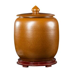 景德镇陶瓷米缸油缸面粉桶带盖家用20/30/50斤防潮密封茶叶储物罐