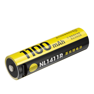 【3C认证】奈特科尔NL1411R 带C口直充锂电池手电筒专用14500电池