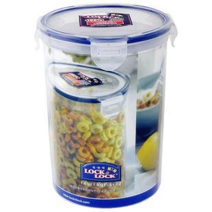 乐扣乐扣保鲜盒PP材质塑料便当盒圆形汤罐饼干食品奶粉储物罐1.8L