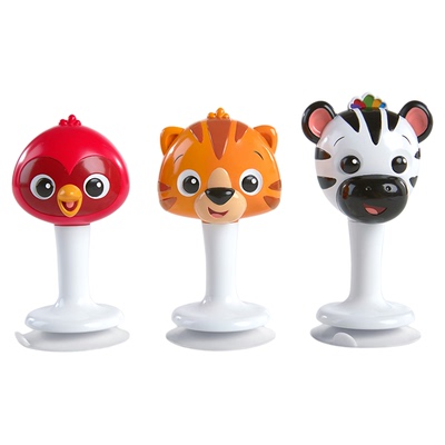 美国kids2婴儿吸盘摇铃喂饭玩具