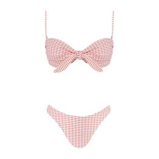 OceanMystery新款可调节绑带比基尼女性感复古风度假 分体泳衣女