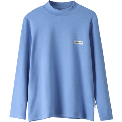 蘑菇兔胖男童半高领打底秋衣宽松