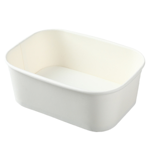 牛皮纸白色长方形打包盒一次性餐盒外卖快餐食品级便当饭盒水果盒