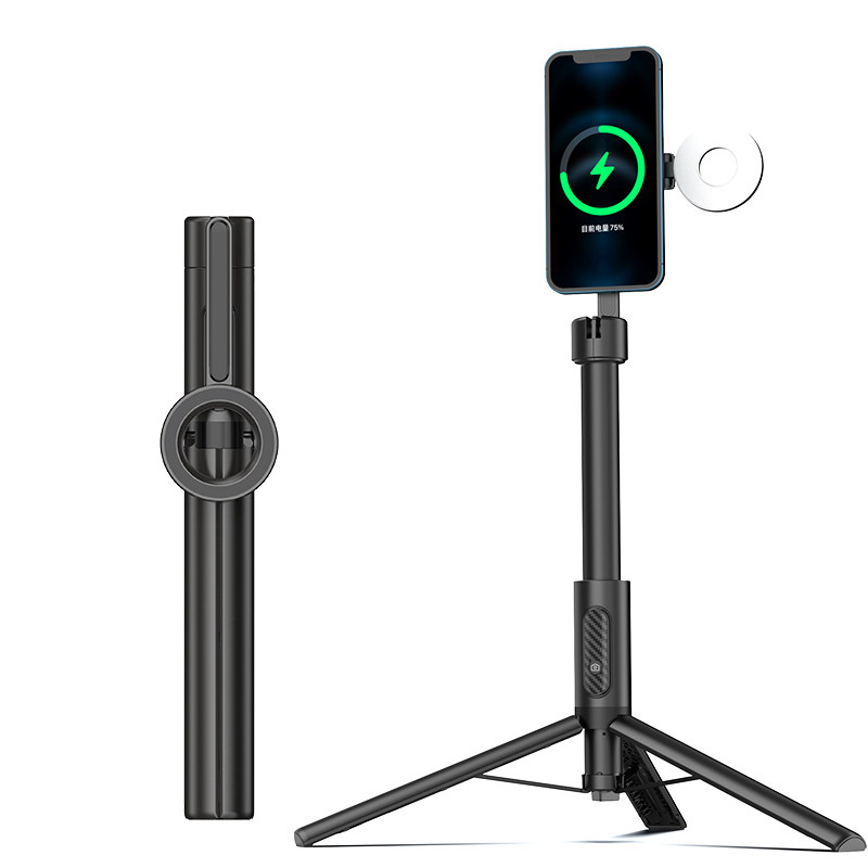 SEAJIC施吉客磁吸手机自拍杆2025新款三脚架一体式便携手持自拍适用iphone苹果17手机拍摄vlog直播手机支架