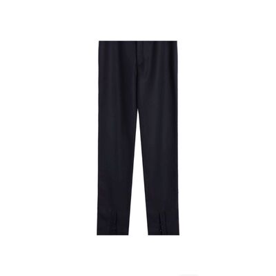 Cjxnh直筒开叉长裤爆款神裤显高拖地裤四季黑显瘦百搭显腿长包邮