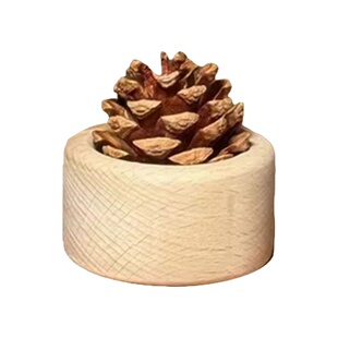 松果扩香木家用卧室扩香器风油精花露水无火香薰桌面摆件车载精油