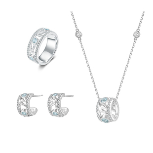 CIGALONG龙梓嘉林中燕海蓝宝项链戒指飞燕系列新中式珠宝