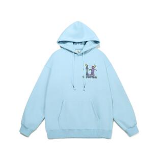 GUUKA潮牌美式高街卫衣男加绒加厚秋季新款 情侣多巴胺帽衫女宽松