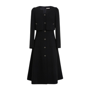 朗姿/MOJO AVENUE莫佐名媛千金风连衣裙2024年秋冬新款轻奢