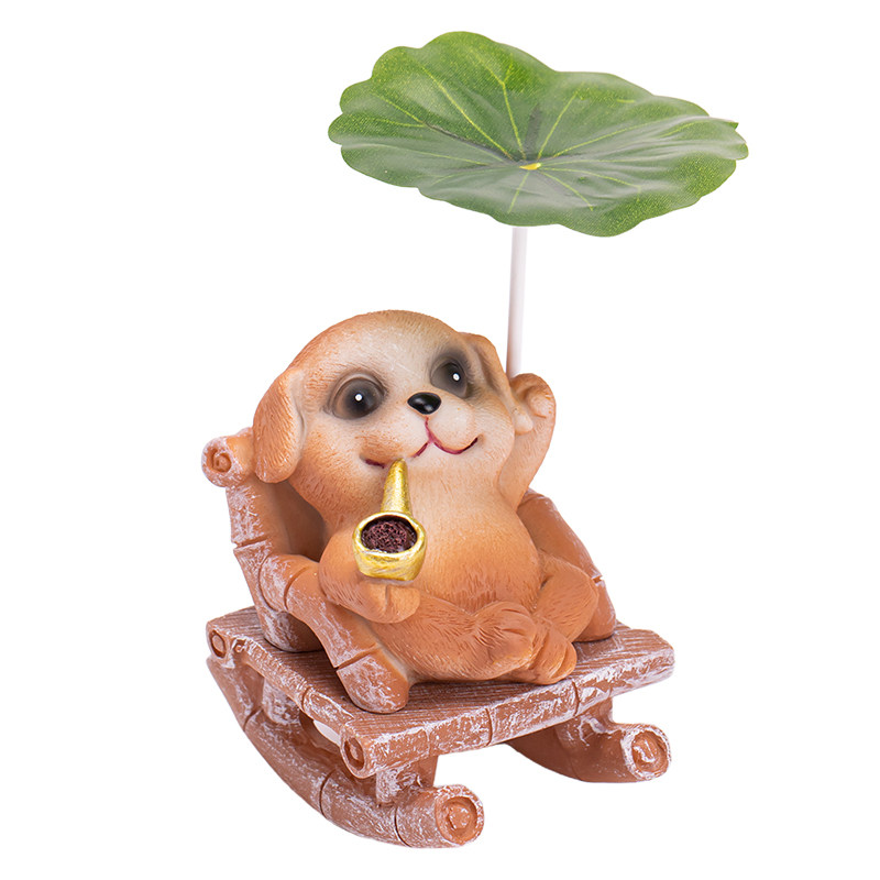 躺平逍遥小狗摇椅治愈解压摆件