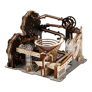 电动机械轨道弹珠滚珠3d木制拼图儿童益智拼装模型玩具高难度礼物