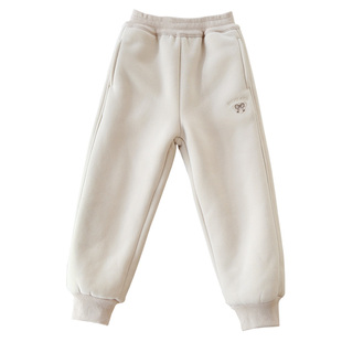 一条过冬女童双层加厚棉裤中大童冬装儿童宝宝蚕丝保暖休闲裤子