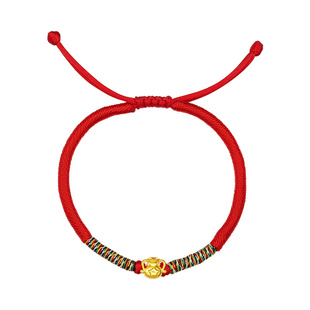 周六福黄金十二星座系列手链手绳男女定价闺蜜情侣款官方生日礼物