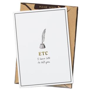 笔下生花系列未尽之言卡ETC.英国IF文创英辅明信片书信纸手帐礼物