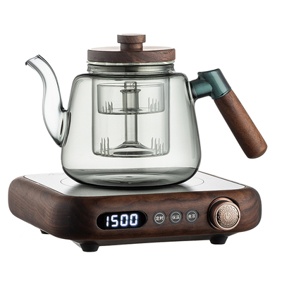 北美黑胡桃木实木电陶炉耐热玻璃