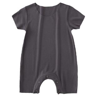 莫代尔婴儿连体衣宝宝睡衣半袖哈衣夏装爬服夏季薄款短袖夏天衣服