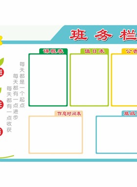 班务栏墙贴教室装饰班级文化布置