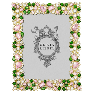 现 纽约下城公园进口olivia riegel瓦伦西亚珍宝水晶奢华锡质相框