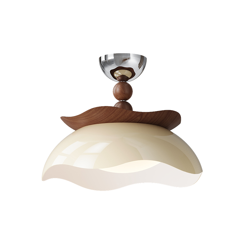 高级感设计师蛋壳吸顶灯法式奶油风书房卧室灯北欧ins女创意简约