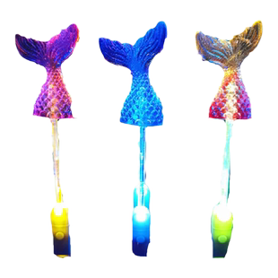 儿童节呆萌水晶led美人鱼尾发光棒棒糖糖果生日礼物儿童少女零食