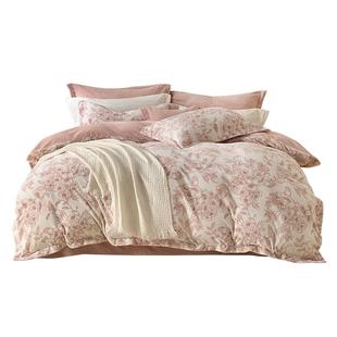 水星家纺牛奶绒四件套暖绒套件抗静电被套床单秋冬保暖法兰绒床品