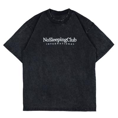 顽童mj116瘦子eso同款周一不睡觉No Sleeping Club水洗短袖T恤男