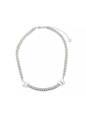 STUGAZI银蝴蝶白珠古巴链